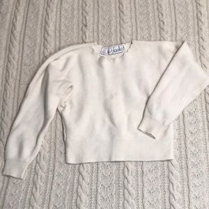 White cropped sweater